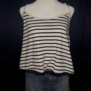Charlotte Russe Striped Open Back Tank Top*